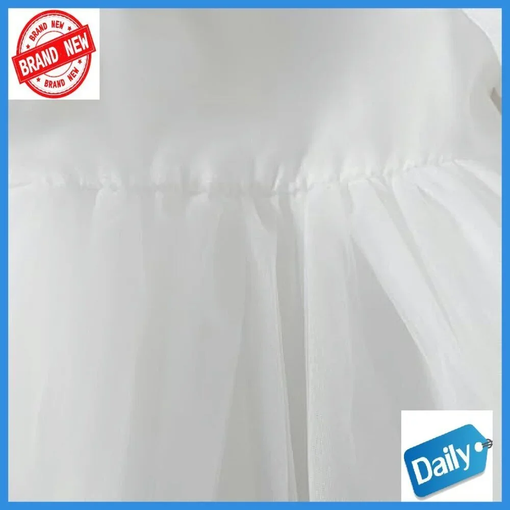 Toddler Girls Puff Sleeve A-Line Swing Dress Formal Party 2-8 Years
